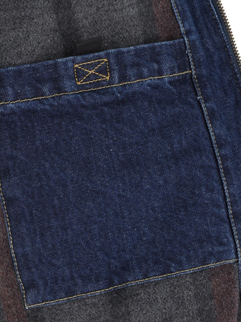 Carhartt Wip Blue Og Detroit Velvet-Collar Cotton Denim Jacket
