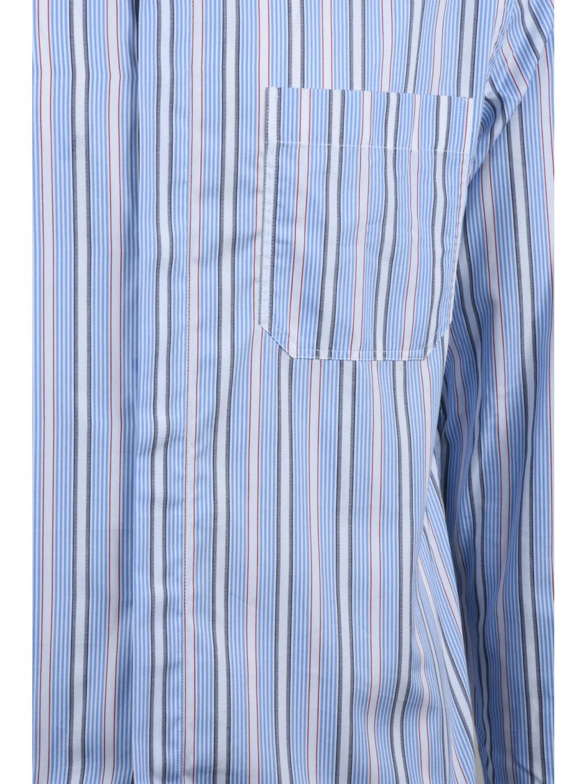 Deuxieme Sky Blue/Red Cotton Shirt
