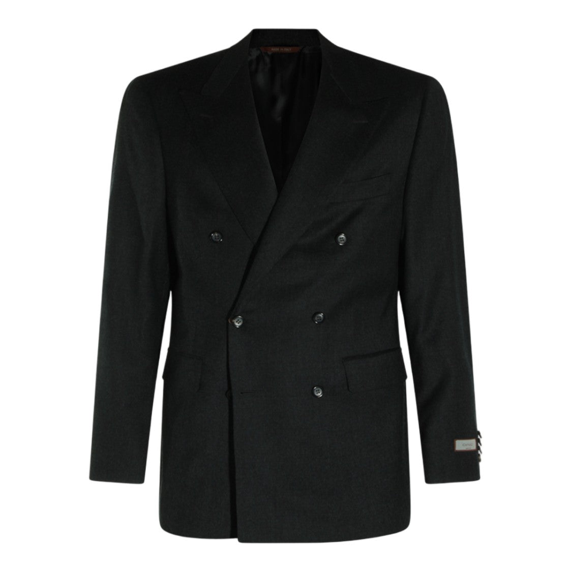 Canali Double-Breasted Blazer With Peak Lapels And Structured Silhouette