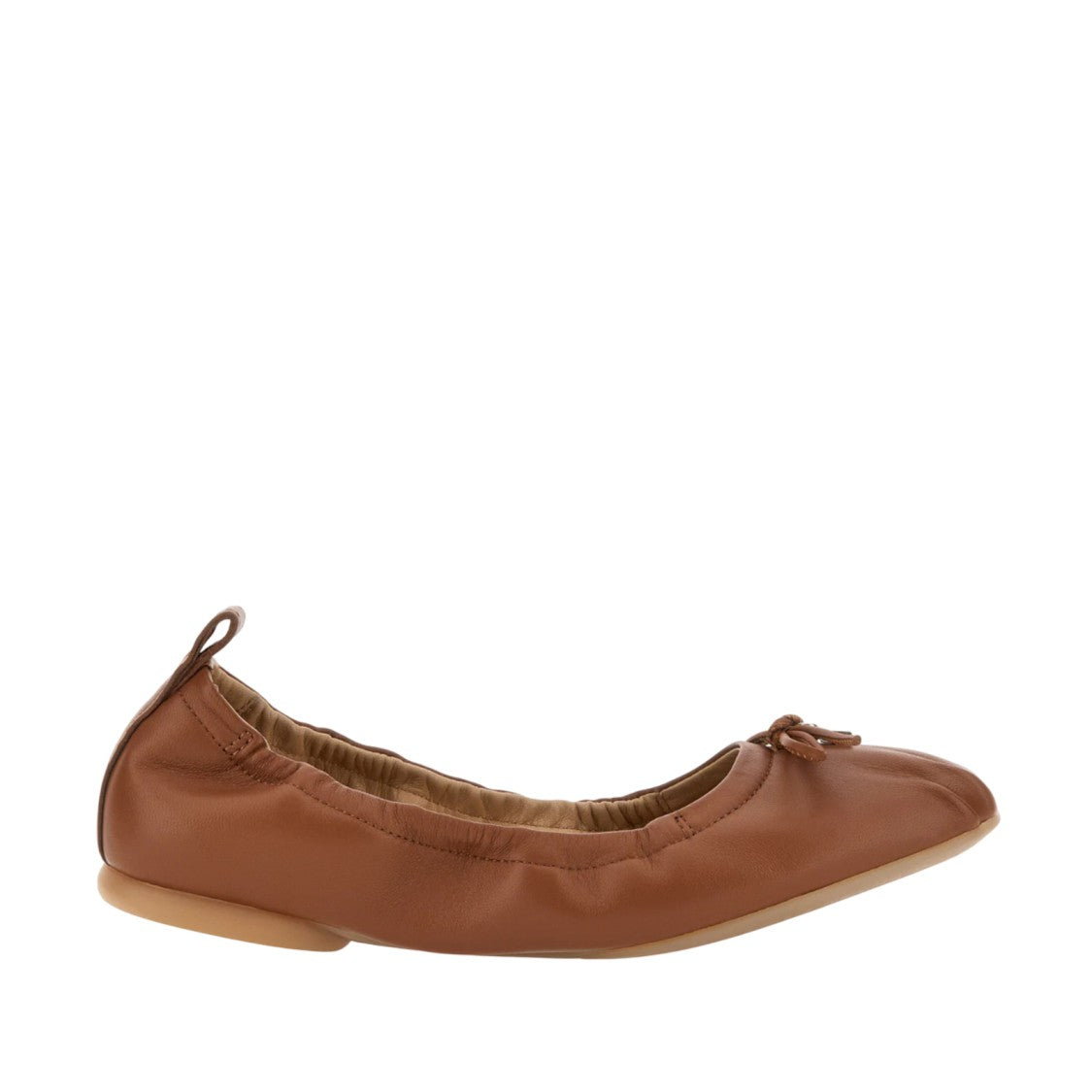 Hogan Brown Ballet Flats With Elegant Bow