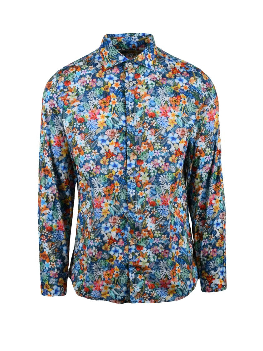 Altemflower Light Blue Cotton Floral Shirt