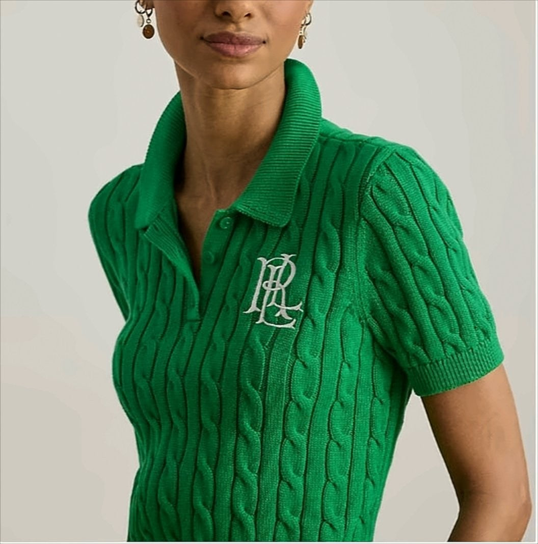 Polo Ralph Lauren Cable-Knit Cotton Polo Shirt