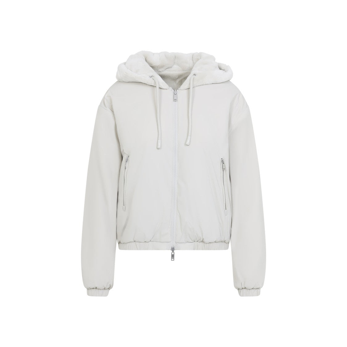 Moose Knuckles Plush Hooded Jacket With Zippered Pockets