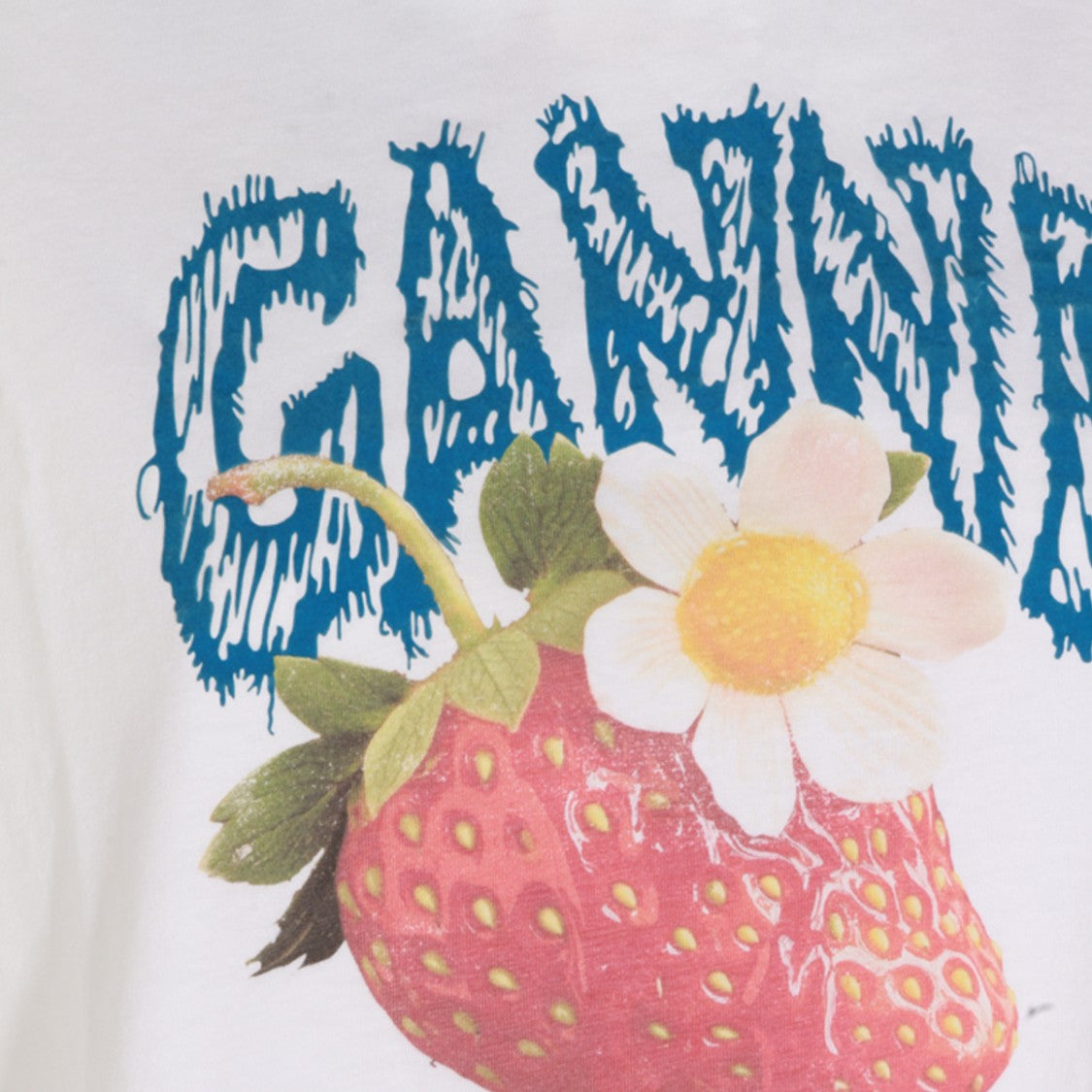 Ganni Relaxed Fit Sweatshirt With Colorful Strawberry Graphic