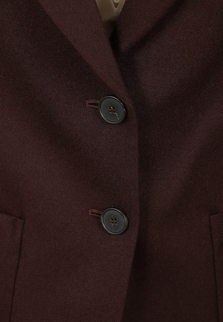 Victoria Beckham Textured Wool Jacket With Tailored Silhouette And Two-Button Closure