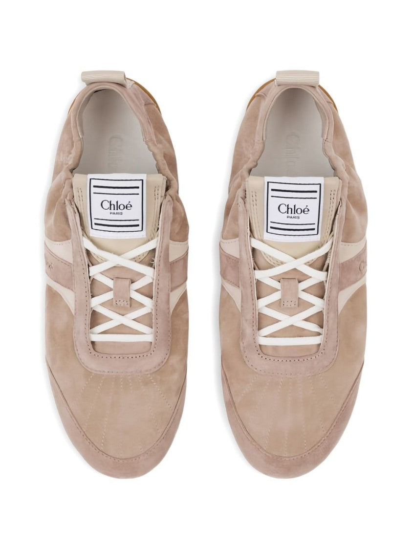 Chloé Matte Finish Flat Shoes With Elasticized Sides