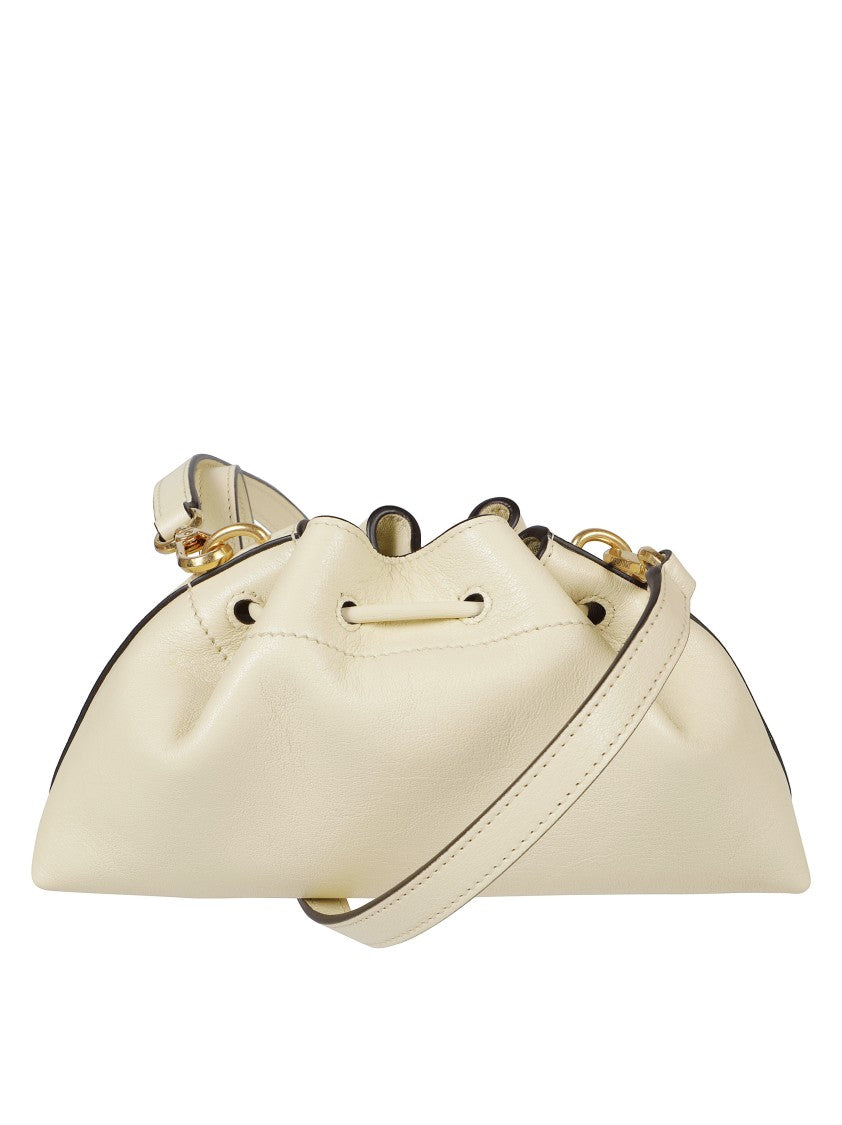 Jimmy Choo Structured Leather Drawstring Bag