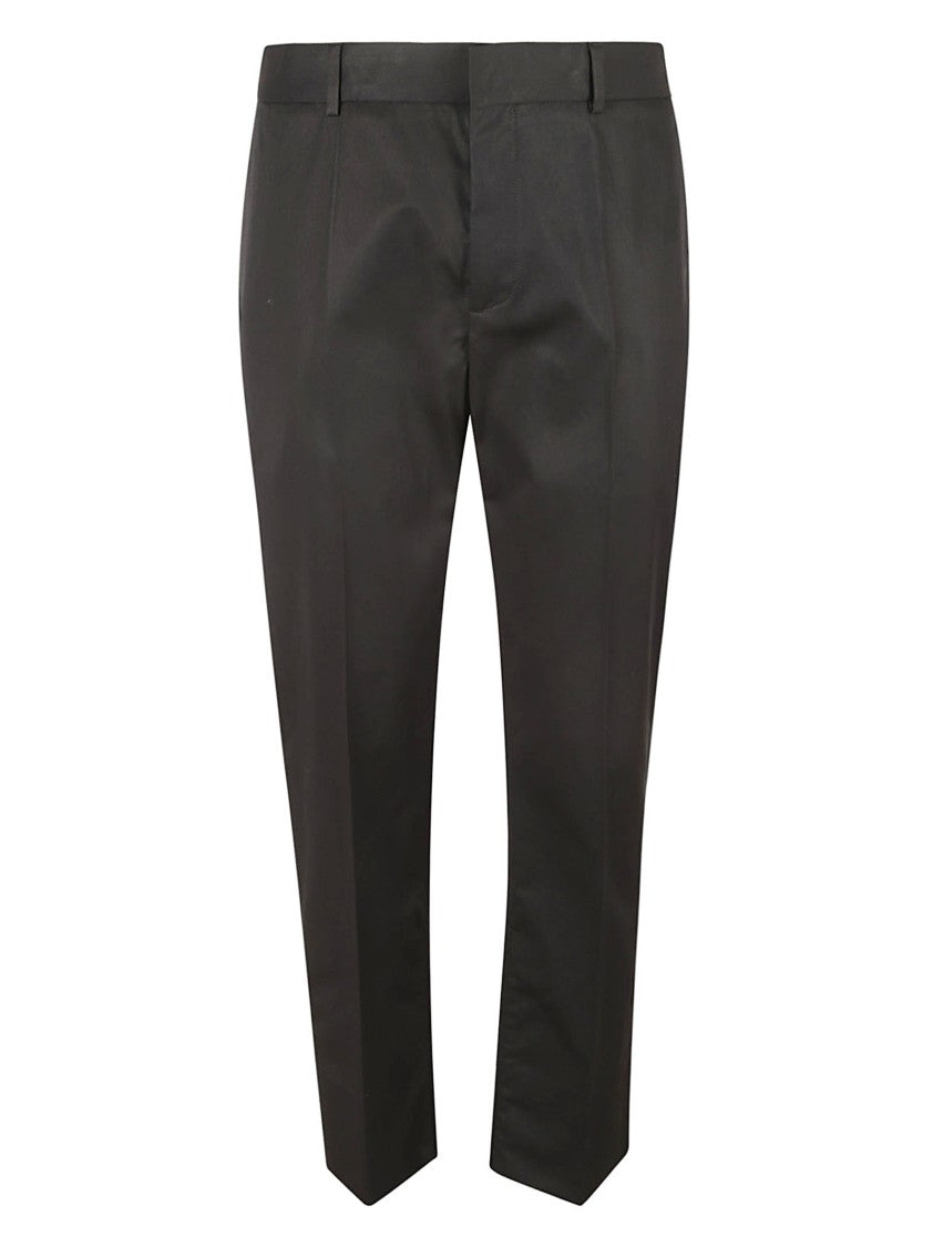 Off-White Tailored Black Trousers With Smooth Finish