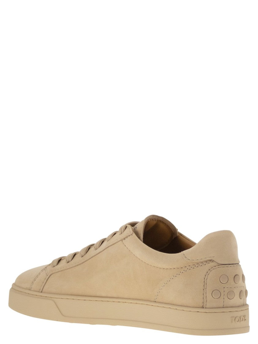 Tod's Suede Leather Sneakers With Embossed Grommets