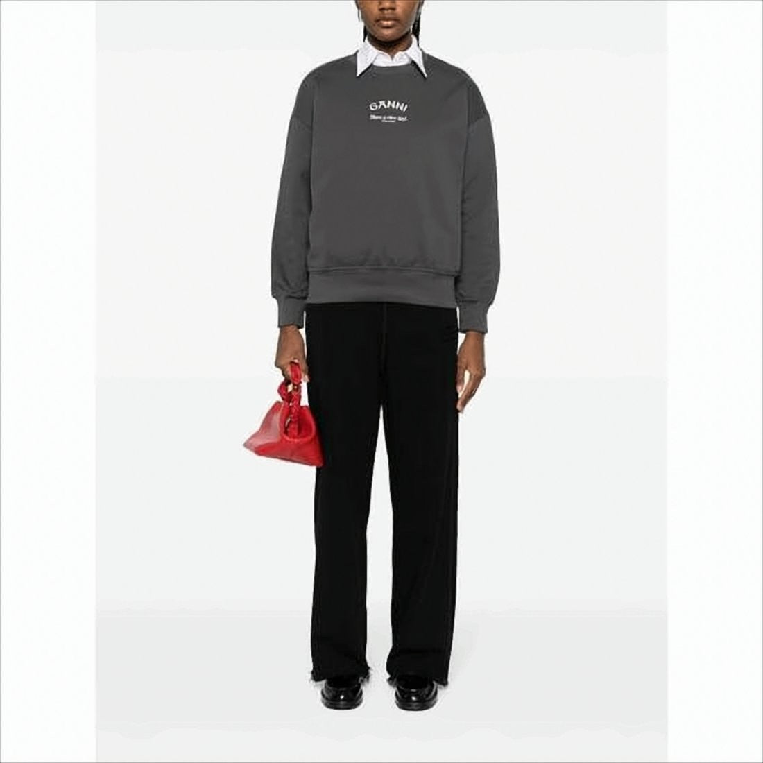 Ganni Relaxed-Fit Jogger Pants In Soft Organic Cotton