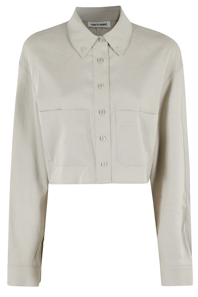Low Classic Linen Pocket Crop