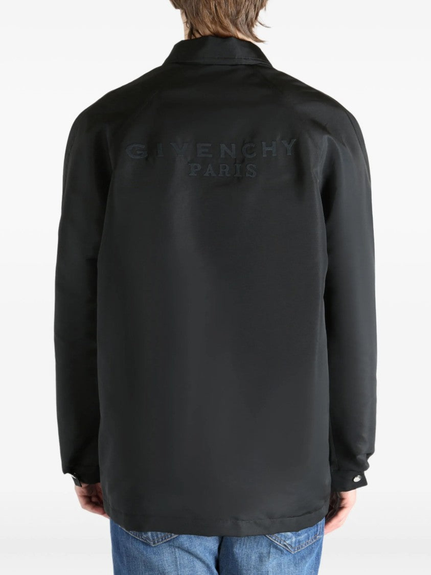 Givenchy Black Coach Recycled Polyester Logo Jacket