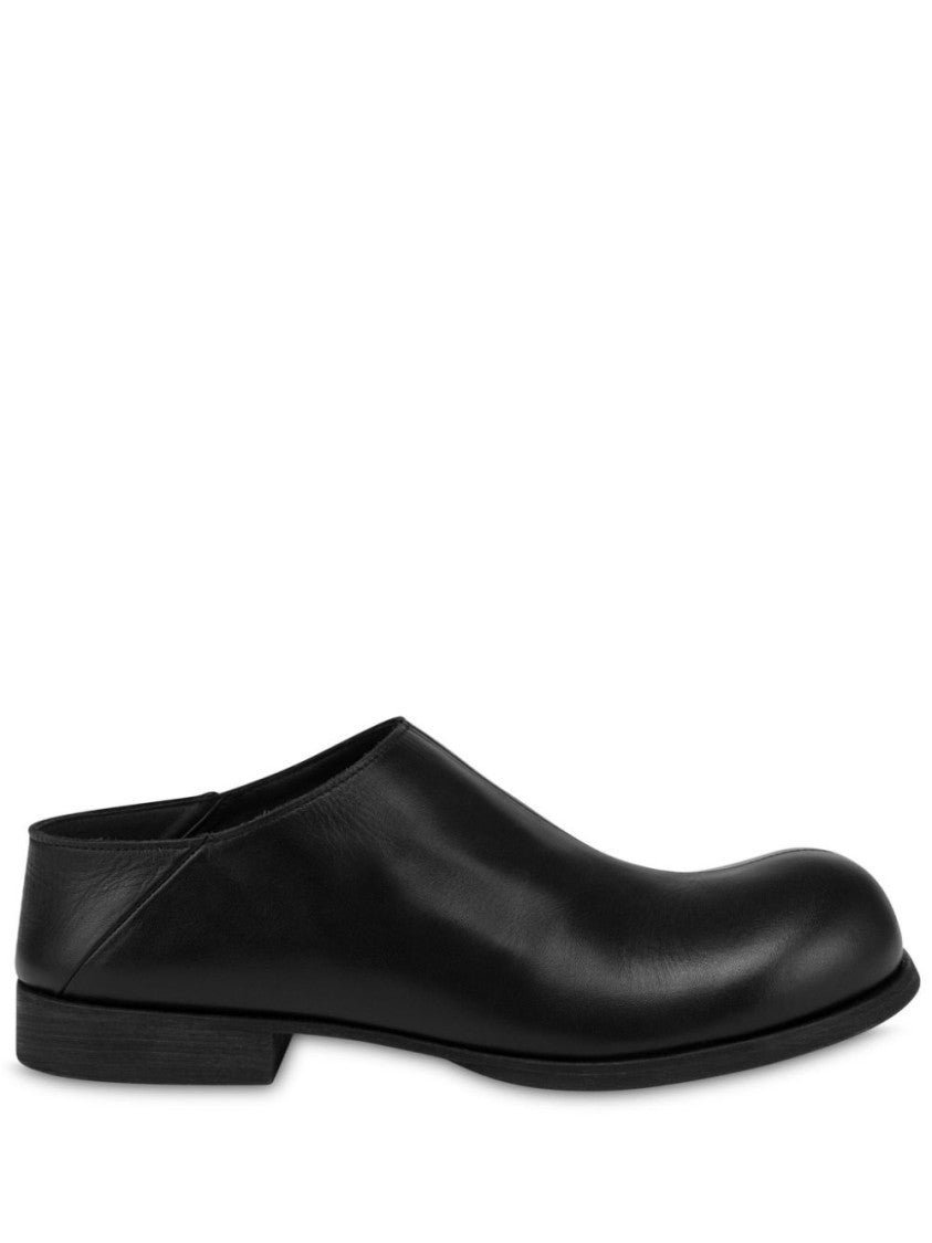 Moschino Black Folding Heel Stacked Flat Shoes
