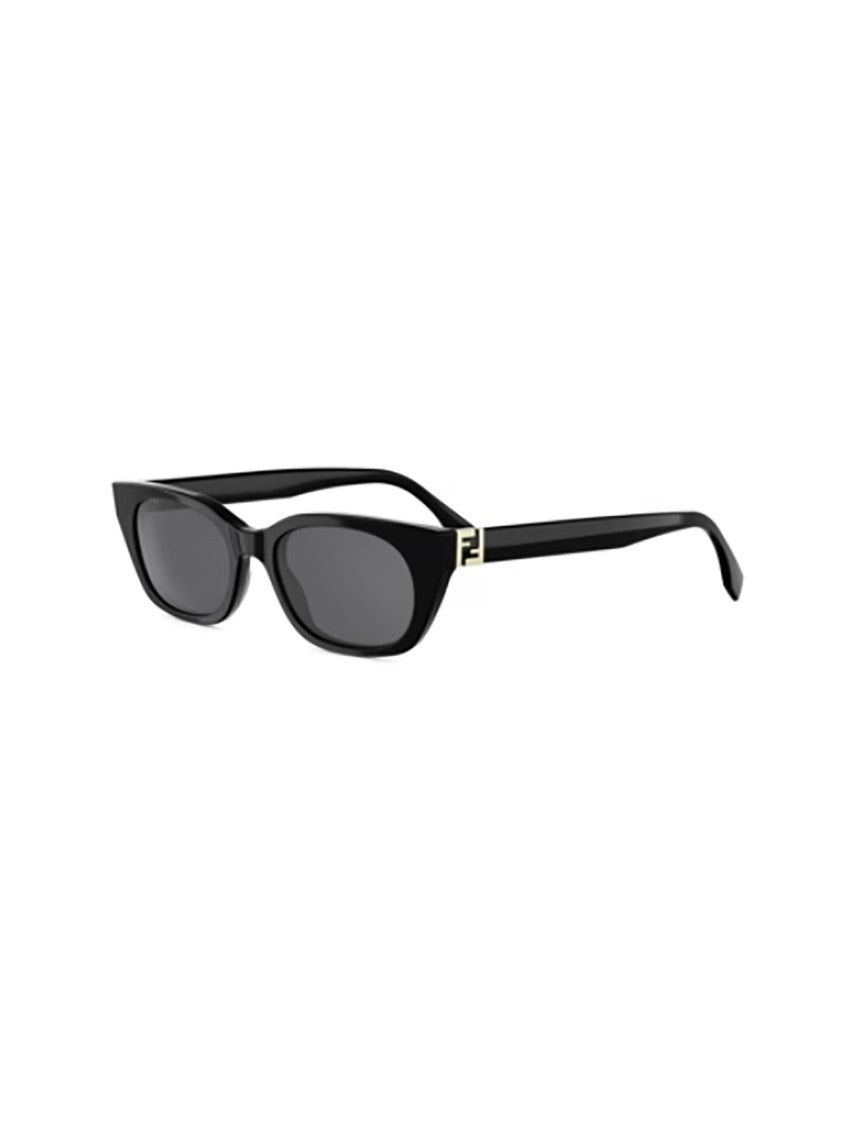 Fendi Black Fe40206i Rectangular Gold Sunglasses