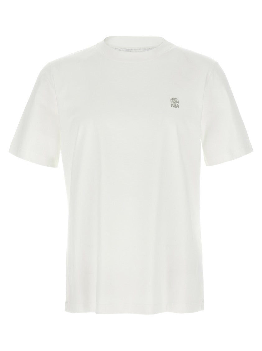 Brunello Cucinelli Premium Cotton T-Shirt With Subtle Logo Patch