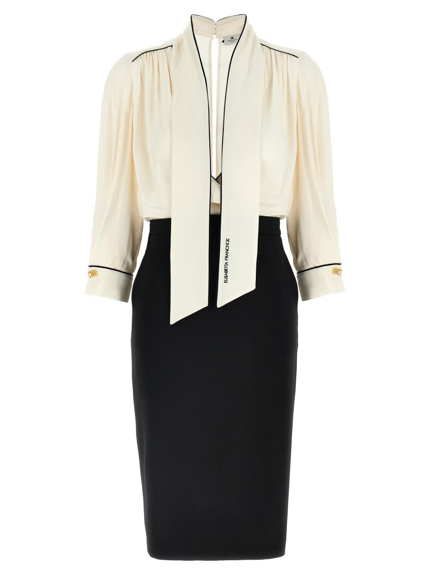 Elisabetta Franchi Two-Piece Dress With Removable Georgette Shirt