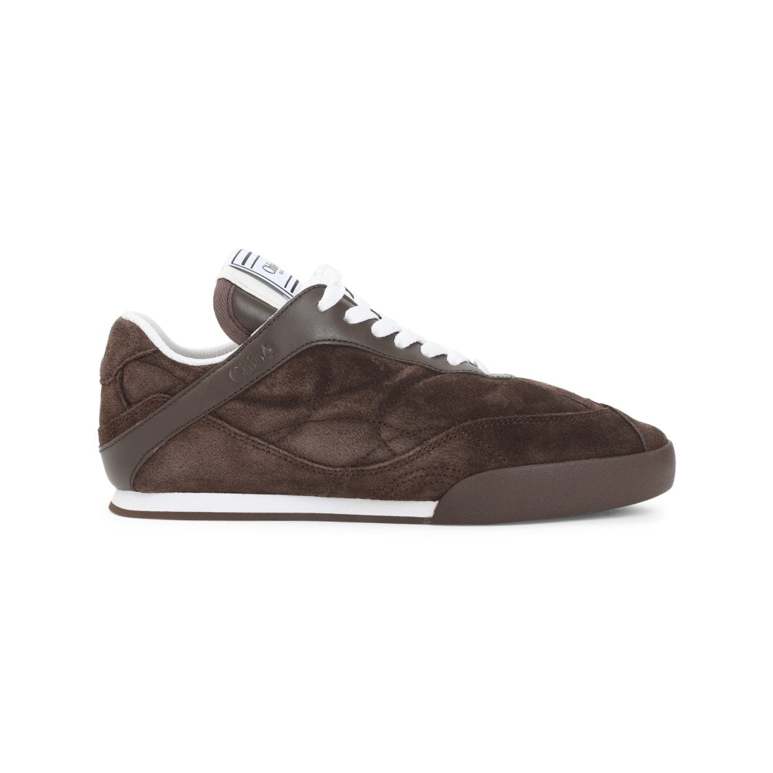 Chloé Chocolate Brown Suede Leather Kick Sneakers
