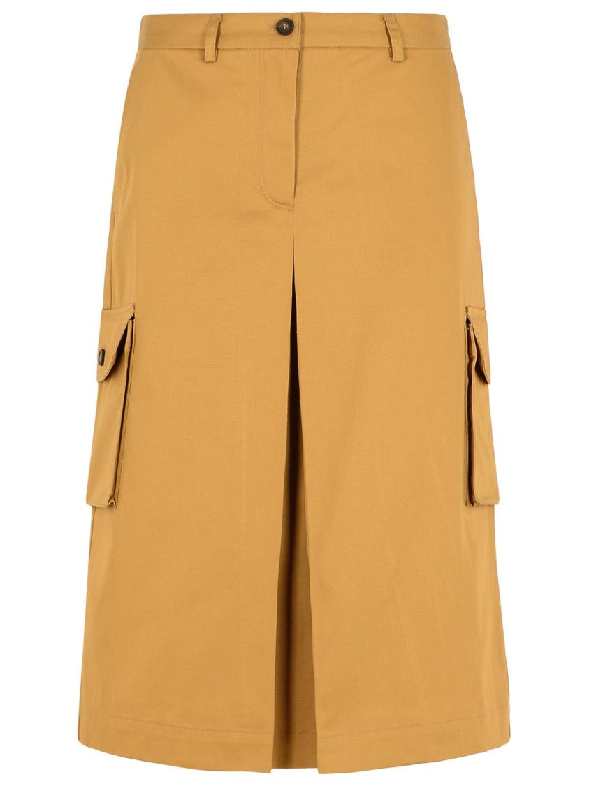 Maison Kitsuné 'Utility' Beige Cotton Skirt