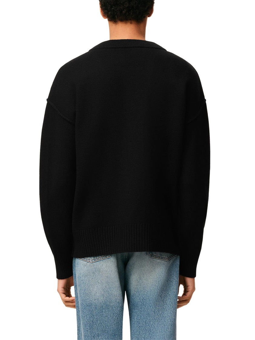 Ami Felted Texture Wool Sweater