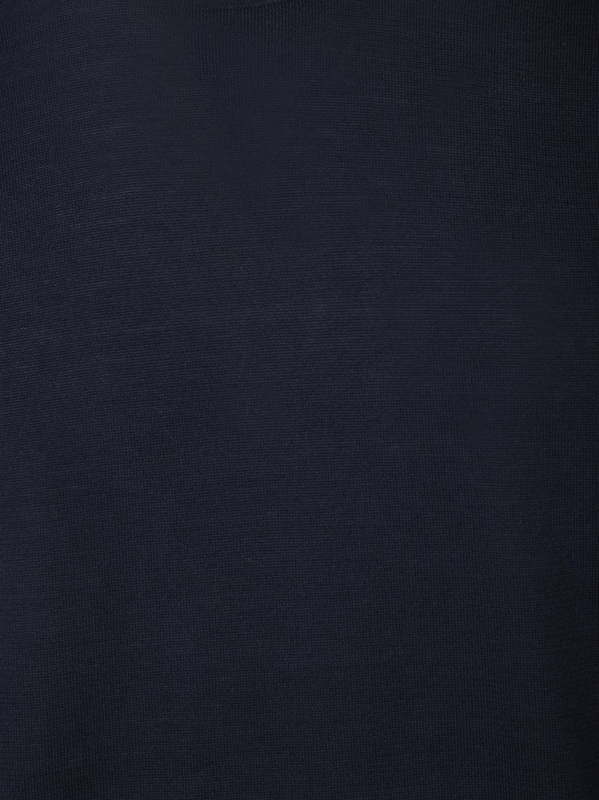 Dell'oglio Blue Classic Crew Neck Soft Cotton T-Shirt