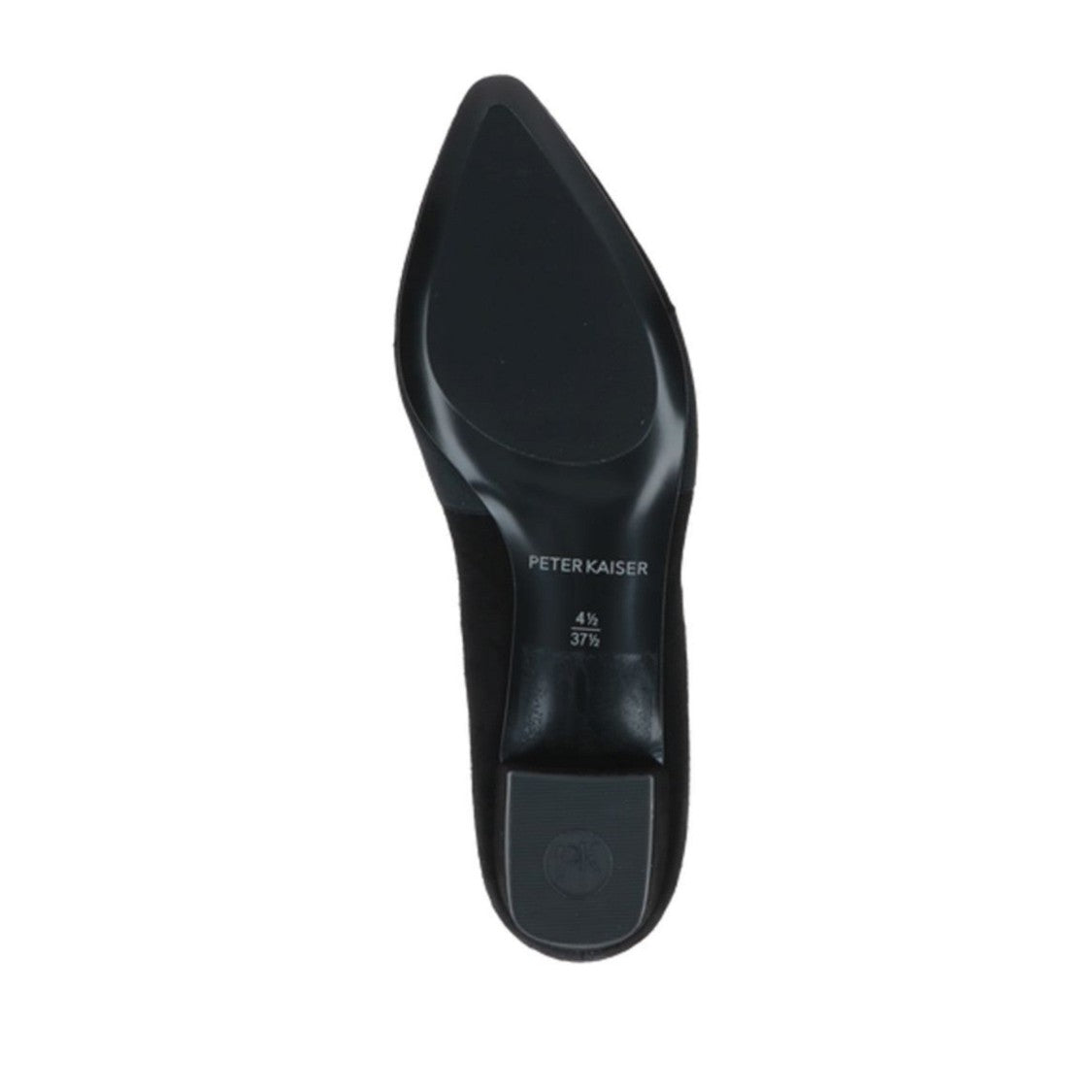 Peter Kaiser Black Pointed Toe Elastic Band Low-Block Heel Dress Pumps