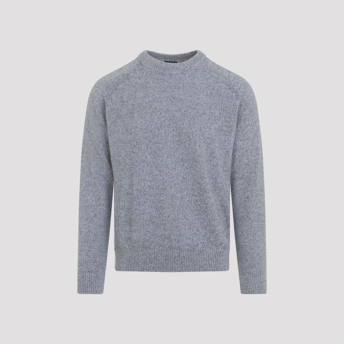 Zegna Light Blue Melange Cashmere Oasi Pullover
