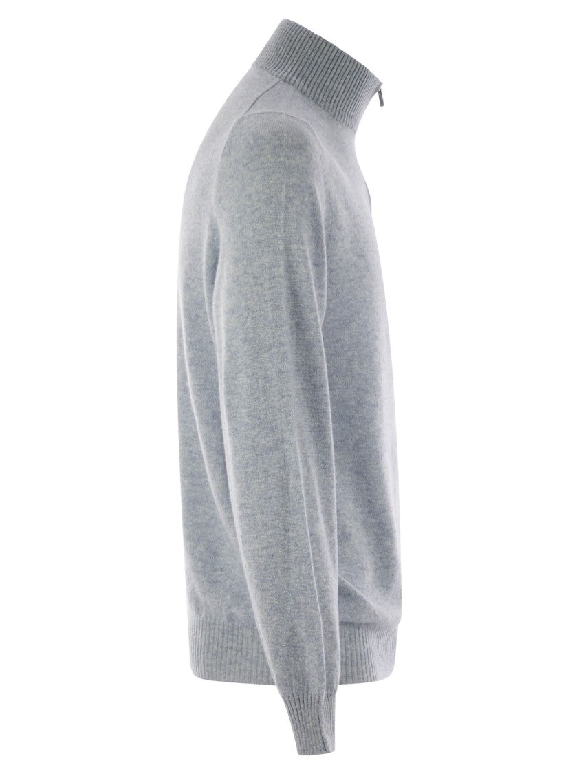 Fedeli Favonio Persia - Cashmere Half-Zip Sweater