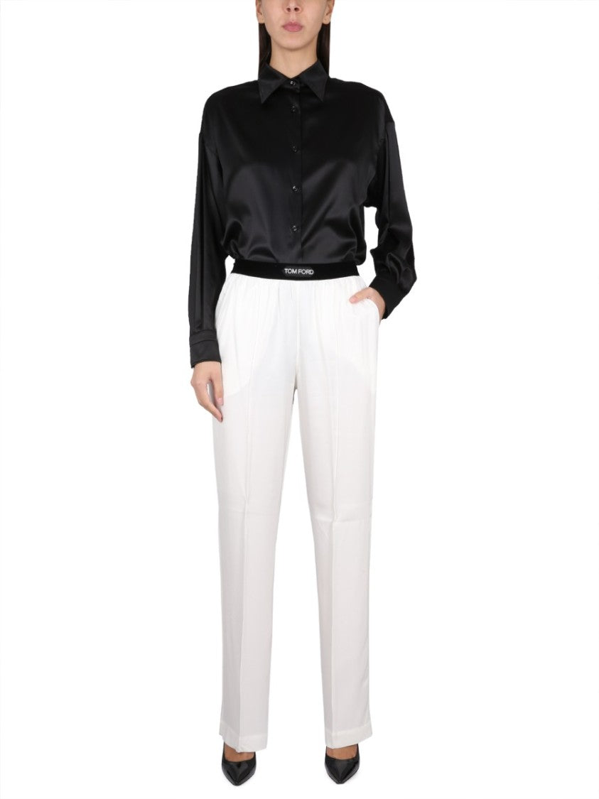 Tom Ford Stretch Silk Satin Shirt
