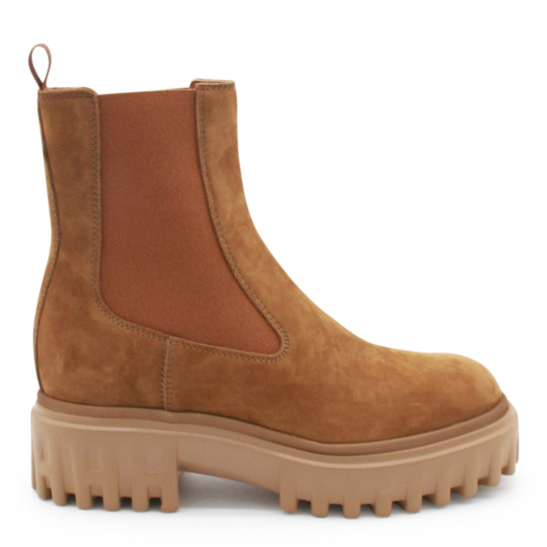 Hogan Brown Leather Chelsea Boots