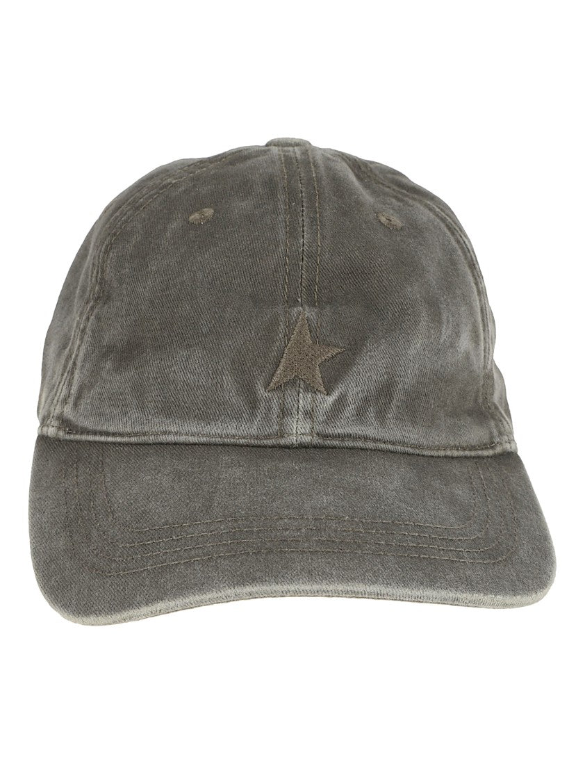 Golden Goose Vintage-Inspired Cotton Baseball Cap With Star Emblem