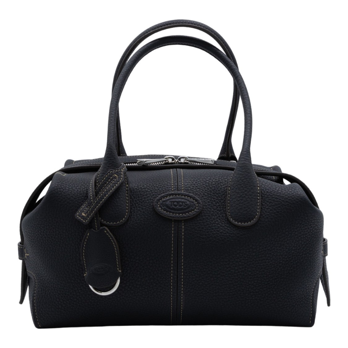 Tod's Textured Leather Handbag With Dual Top Handles