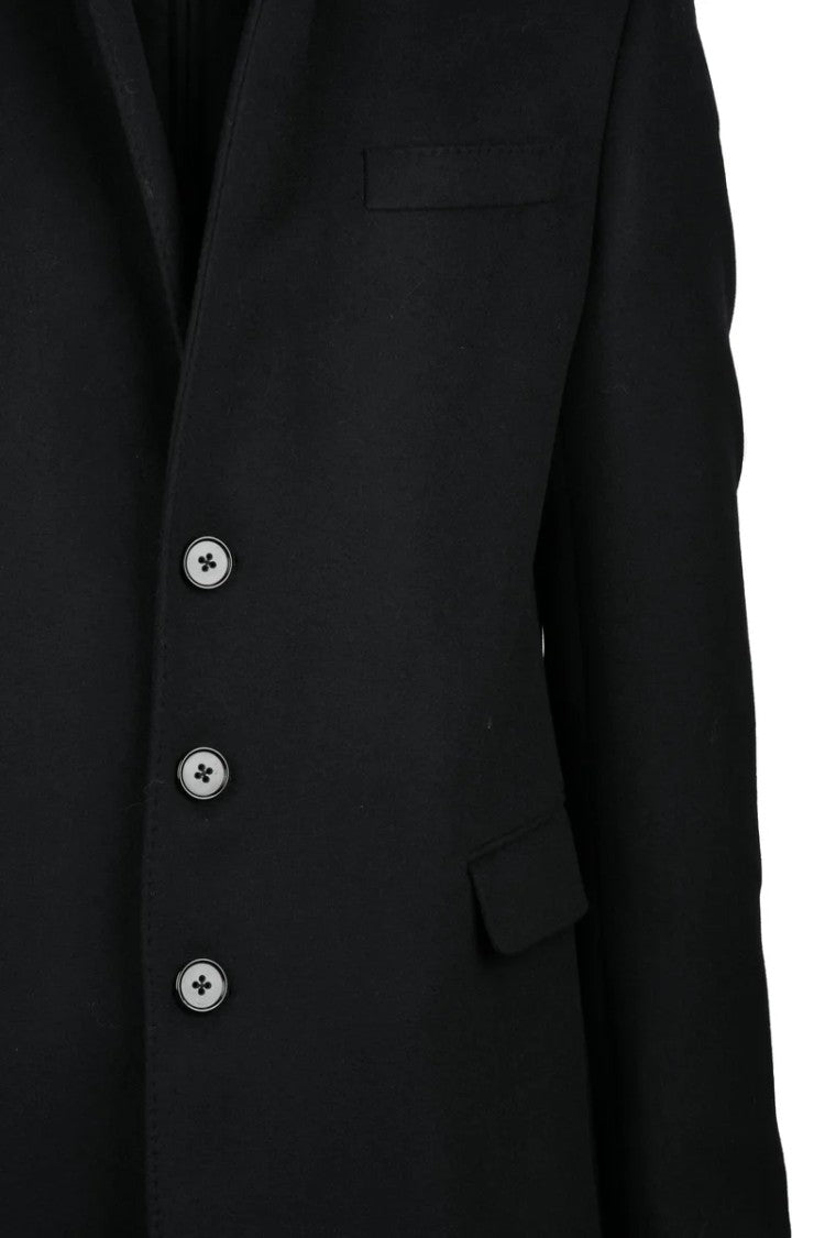 Emporio Armani Coat Wool Polyamide - Black