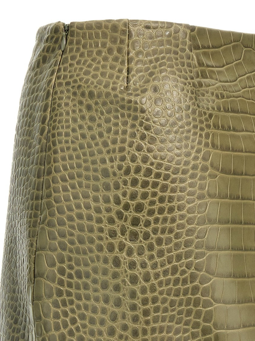 Ermanno Scervino Crocodile Print Skirt