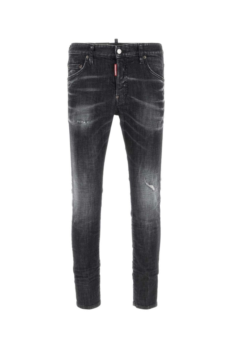 Dsquared2 Black Stretch Denim Skater Jeans