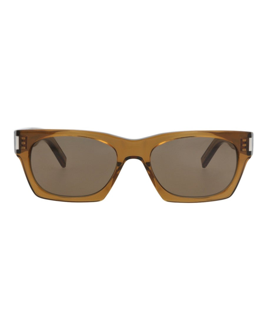 Saint Laurent Square-Frame Recycled Acetate Sunglasses With Saddle Nose Bridge
