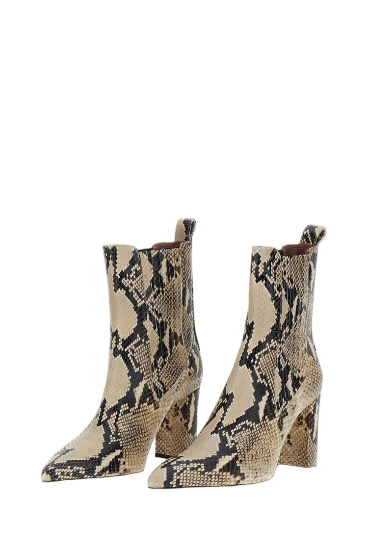 Paris Texas Multicolor Anja Python-Print Leather Boots