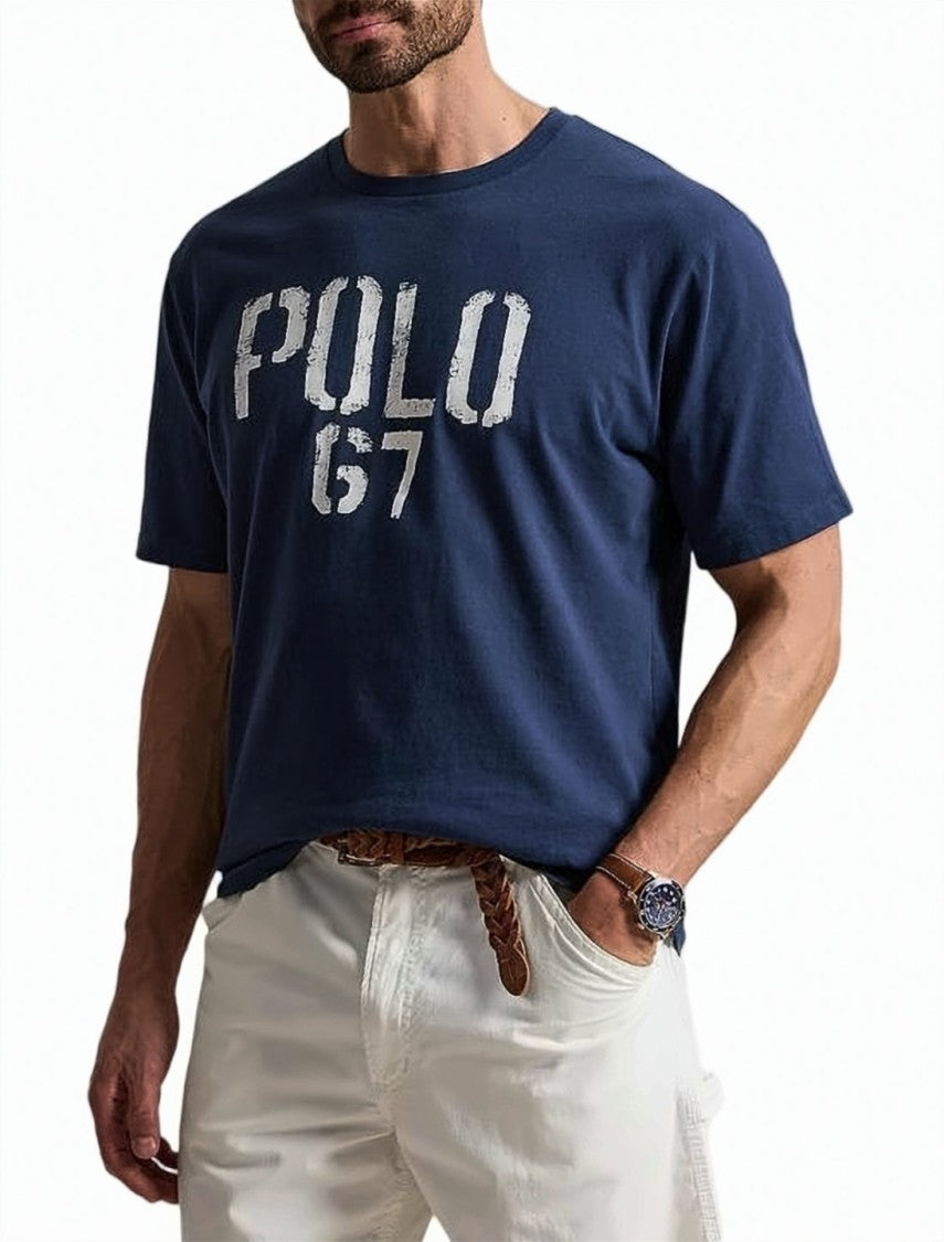 Polo Ralph Lauren Short-Sleeve Crew Neck T-Shirt With Distressed Print