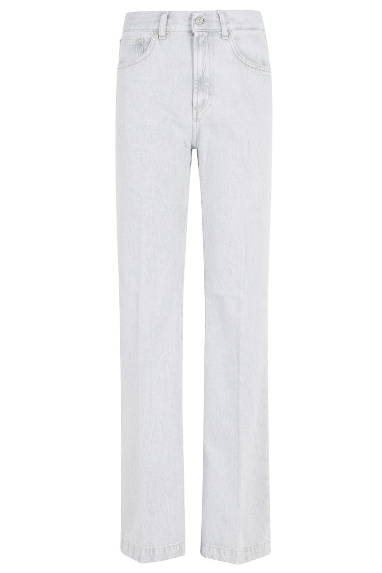 Dondup Gray 5-Pocket Olivia Flared Cotton Jeans
