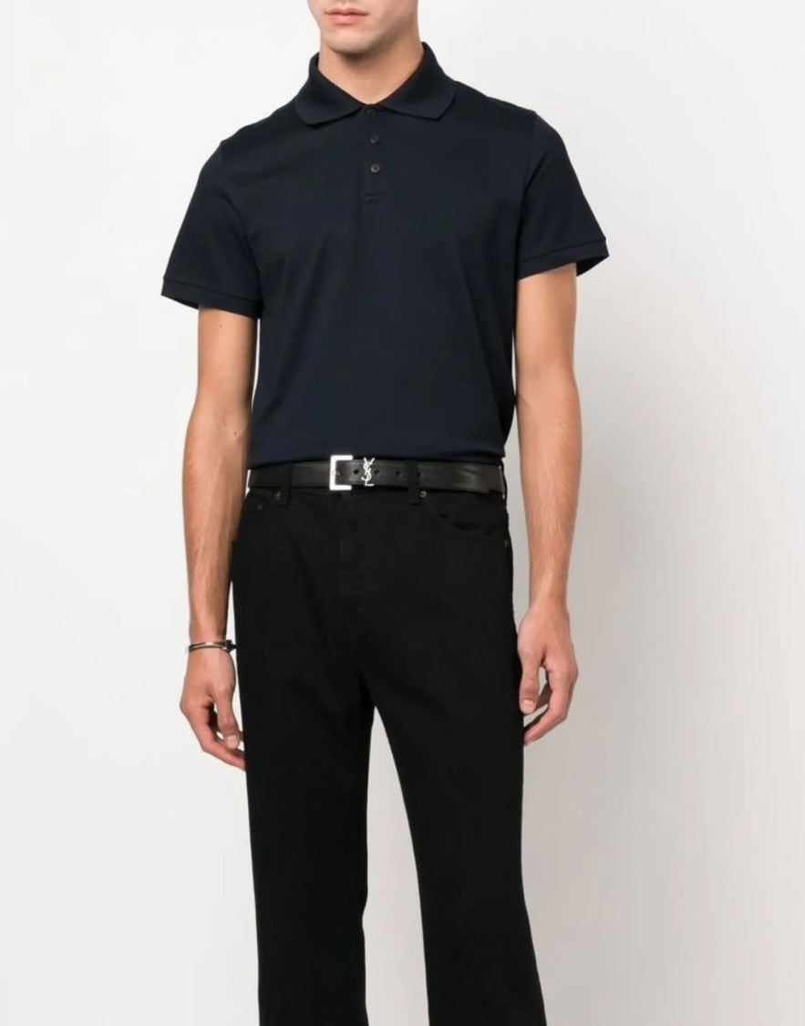 Saint Laurent Cassandre Ysl Logo Polo Shirt