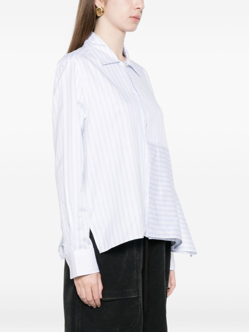 J. W. Anderson White Asymmetrical Draped Panel Shirt
