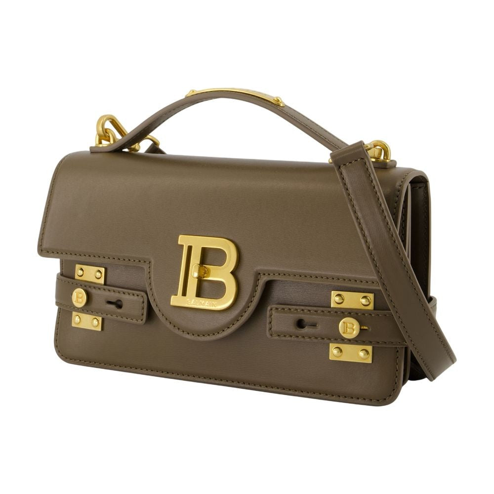 Balmain B-Buzz 24 Shoulder Bag - Leather - Khaki