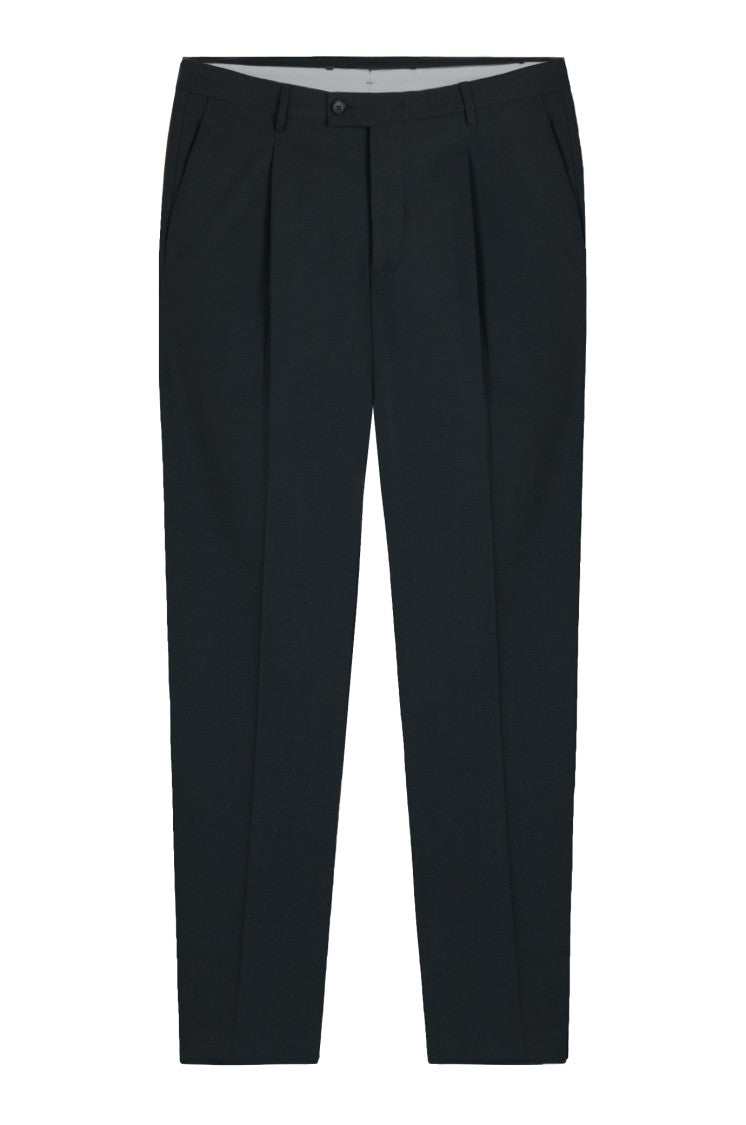Gazzarrini X Michele Franzese Tailored Black Trousers With Front Pleats