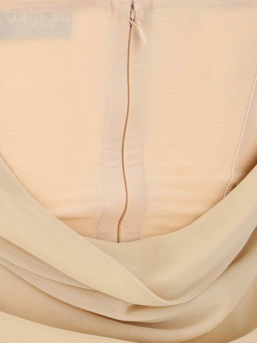 The Attico Strass Midi Dress – Beige