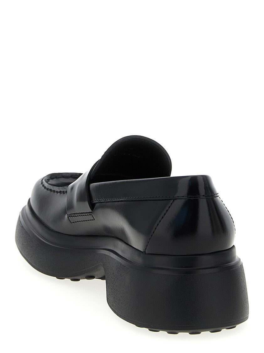 Tod's Brushed Calf Leather Loafers With Chunky Rubber Sole