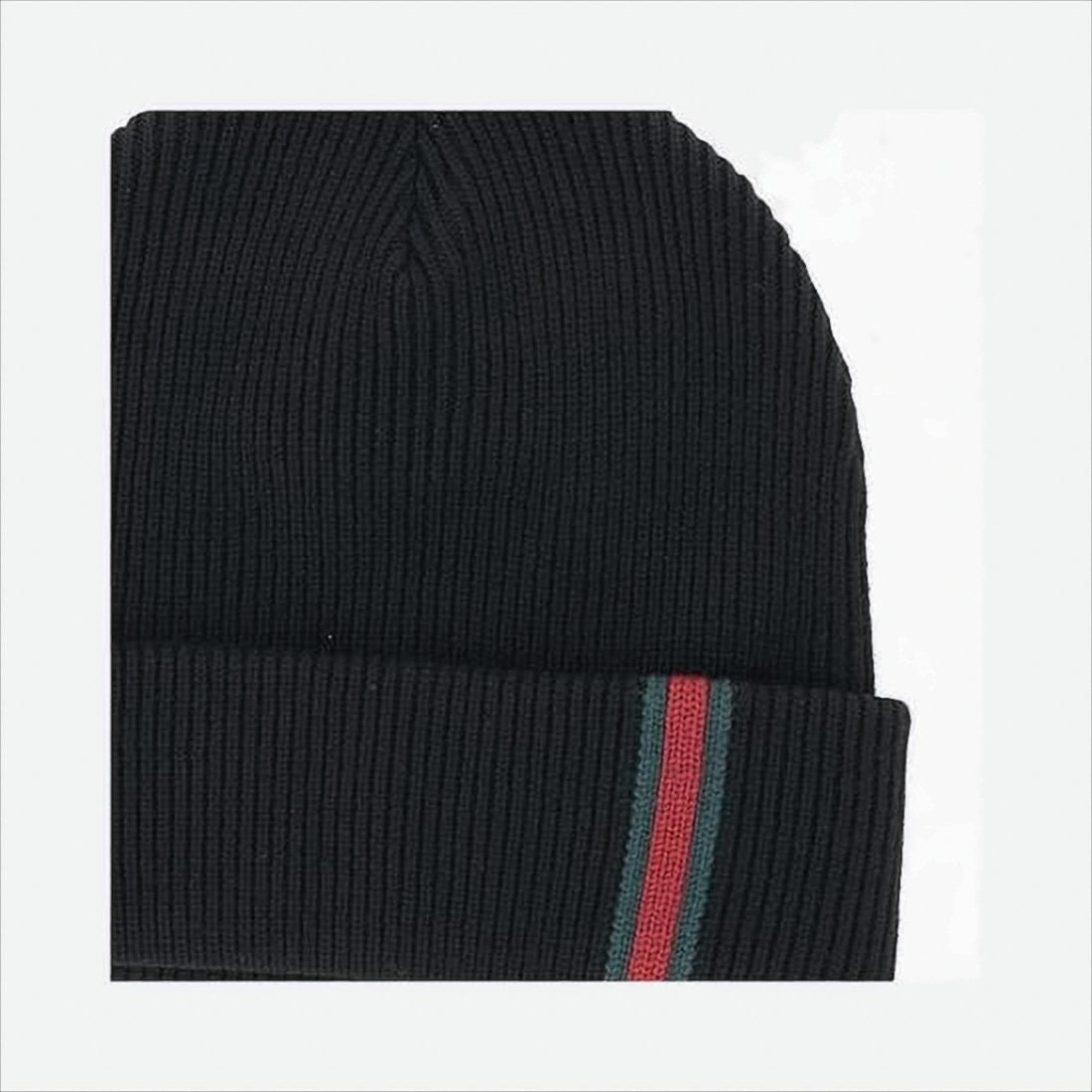 Gucci Ribbed Knit Beanie With Folded Cuff