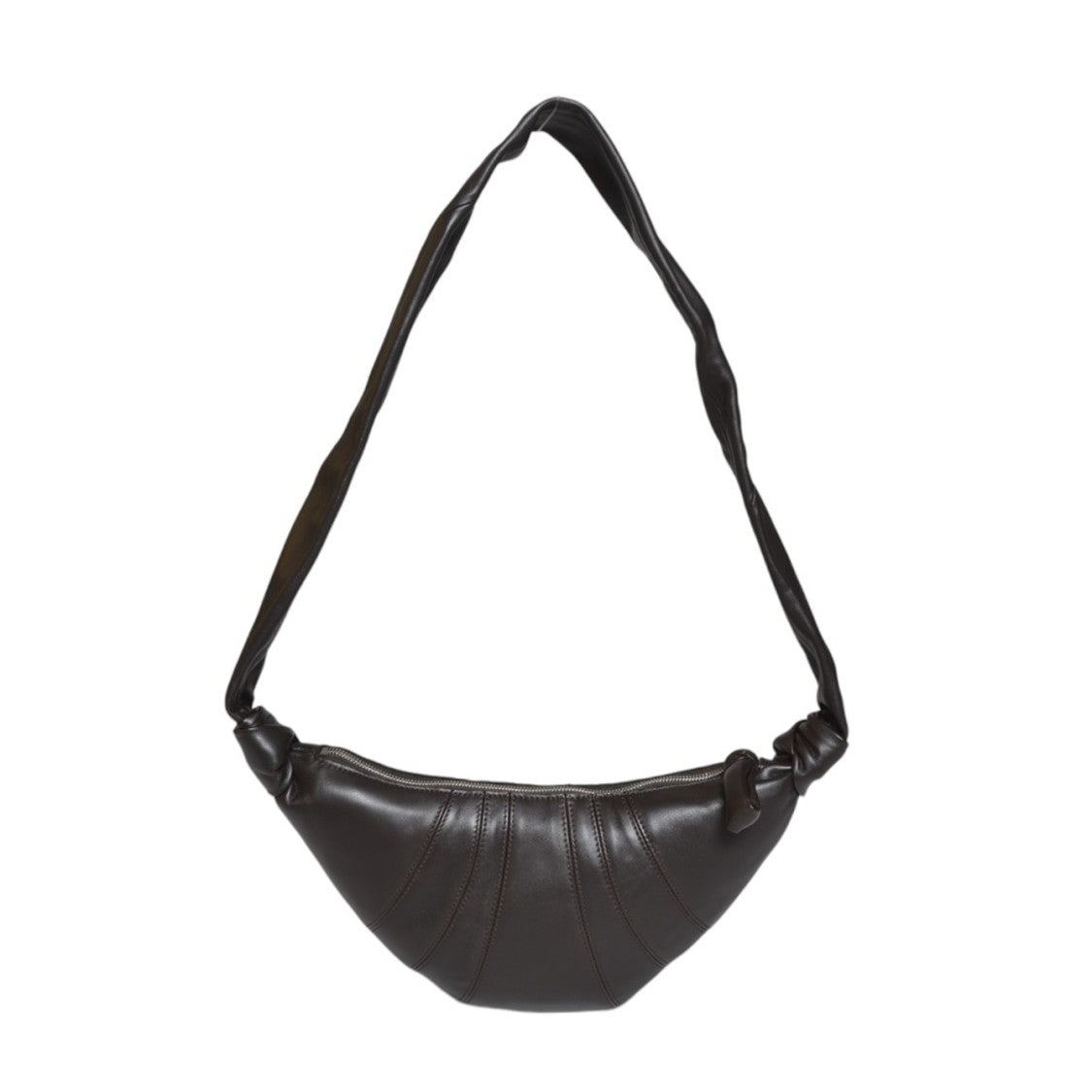 Lemaire Crescent-Shaped Leather Handbag With Padded Shoulder Strap