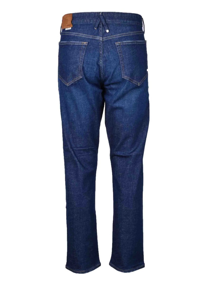 Cycle Blue Straight-Leg Denim Stretch Jeans