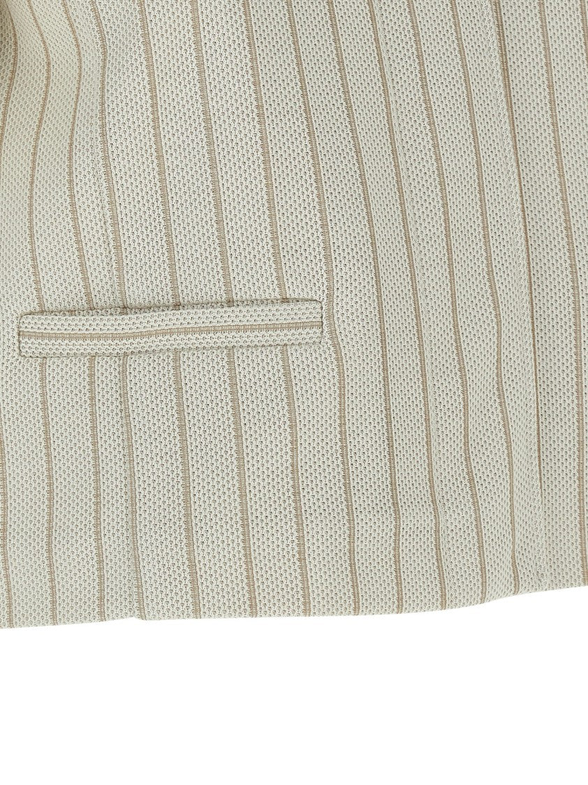 Max Mara 'Mxmangio' Pinstripe Cotton Jersey Jacket