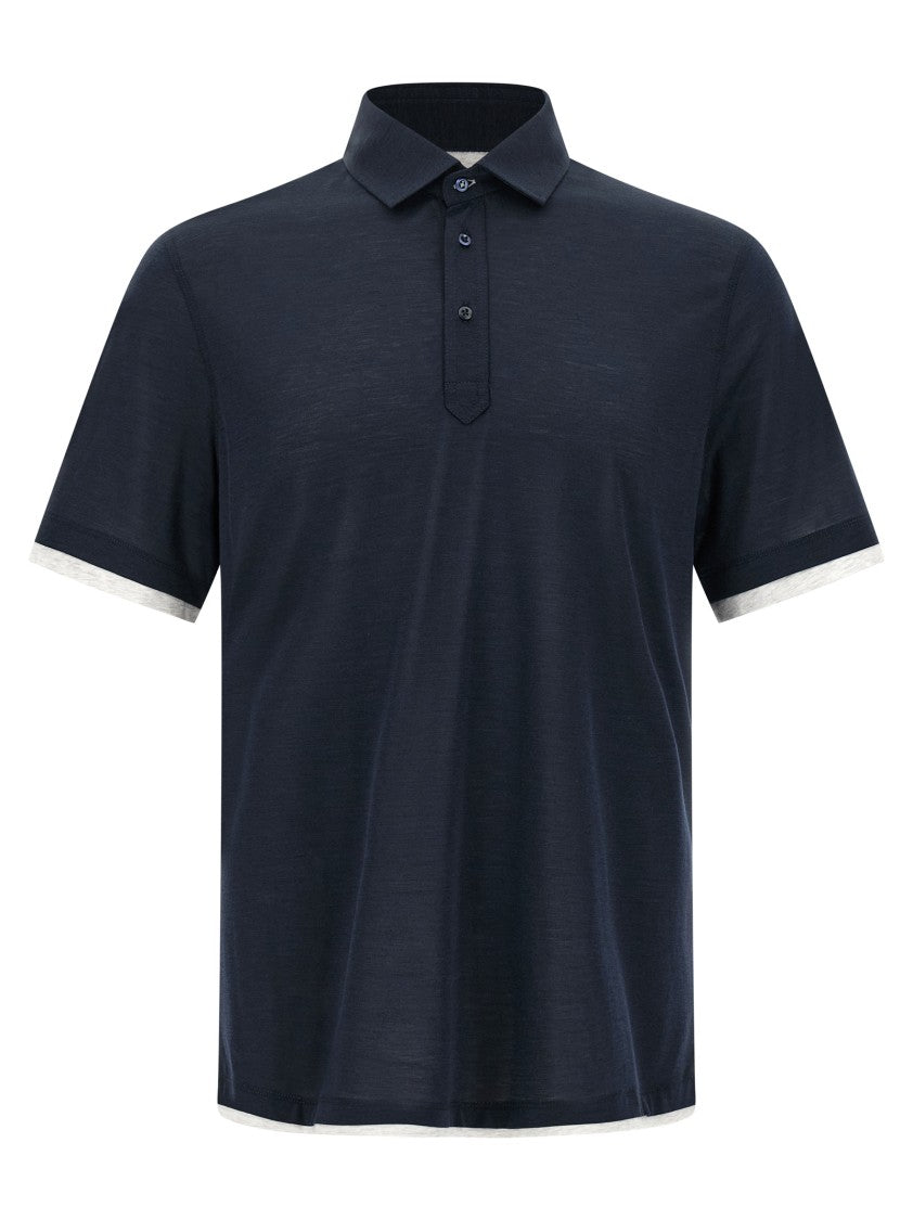 Brunello Cucinelli Silk And Cotton Blend Polo Shirt