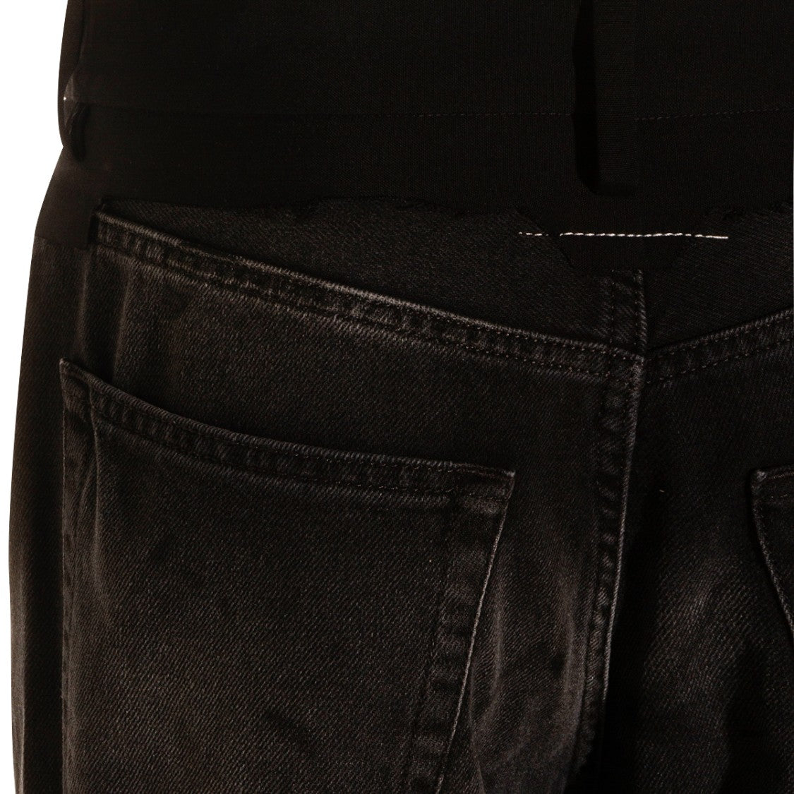 Mm6 By Maison Margiela Black Cotton Jeans